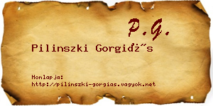 Pilinszki Gorgiás névjegykártya